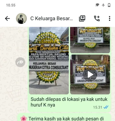 Pengiriman Papan Bunga Duka Karang Harja Cisoka