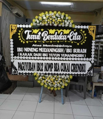 Papan Bunga di Karang Harja Cisoka